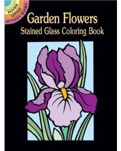 Mini Garden Flowers Stained Glass Coloring Book