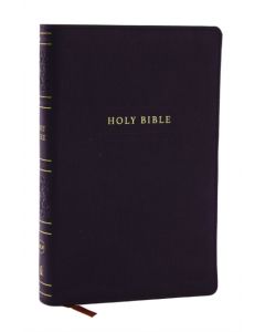 NKJV Personal Size Large Print Bible with 43,000 Cross References, Black Leathersoft, Red Letter, Comfort Print