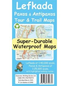 Lefkada, Paxos and Antipaxos Tour and Trail Maps