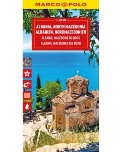 Albania and North Macedonia Marco Polo Map
